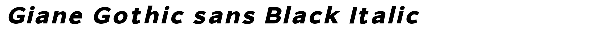 Giane Gothic sans Black Italic image
